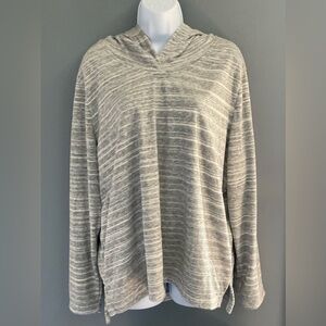 GAP Pullover hooded sweatshirt 2X spaced dyed medium heather gray P26” L27”